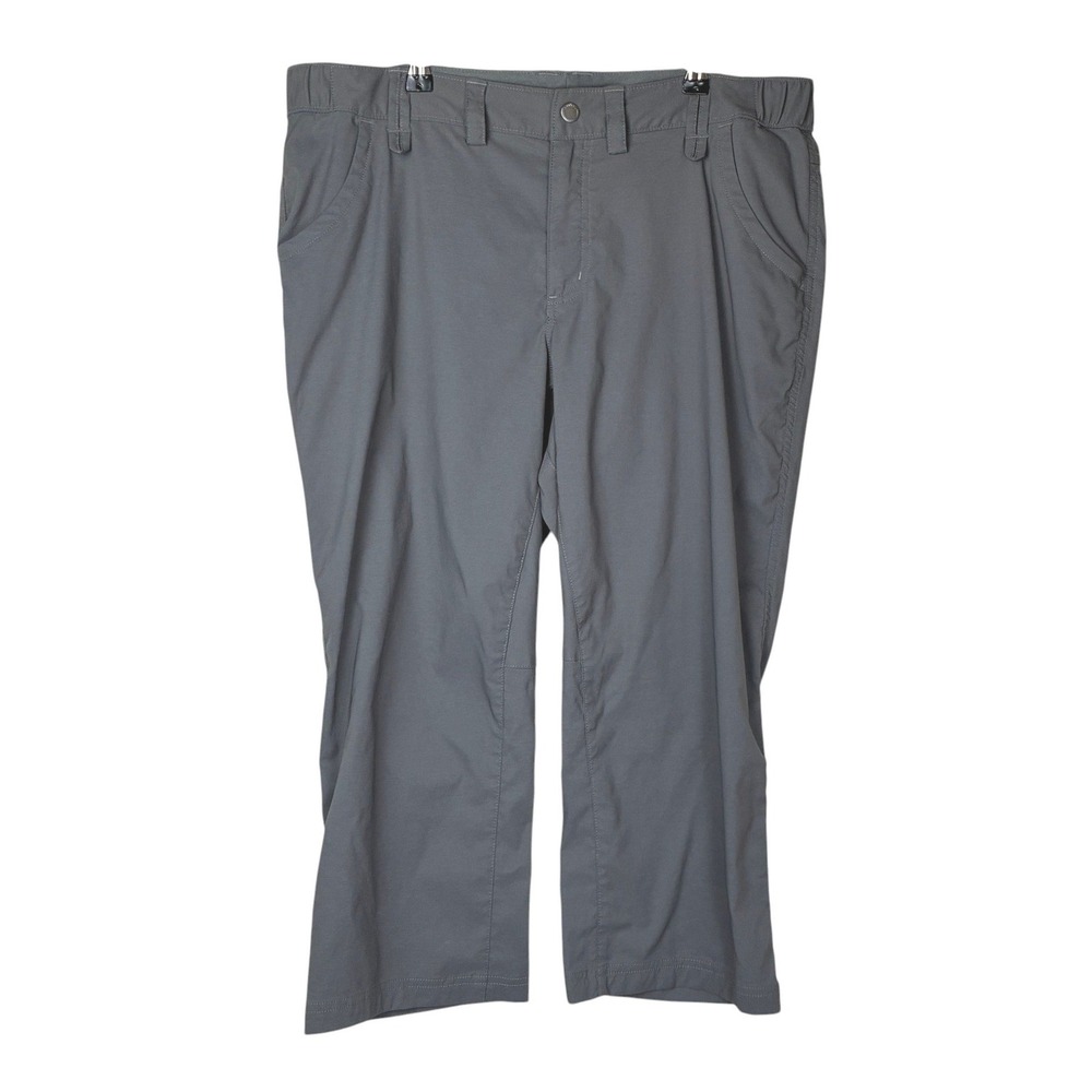 Duluth Trading Co Womens Dry On the Fly Capri Length Hiking Pants Size 16 Grey